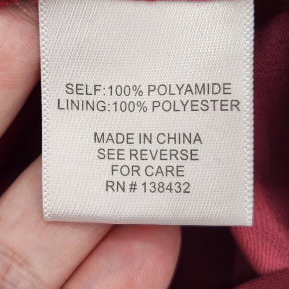 Modcloth Burgundy Through the Bluebells Lace Bell Sleeve Blouse Women's S - Picture 4 of 8